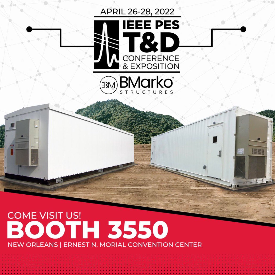 We are only 3 weeks away from the start of the <a href="/IEEEorg/">IEEE</a>’s PES T&amp;D Conference in New Orleans. We'll be in attendance. Will you?!

Come visit us at booth 3550!