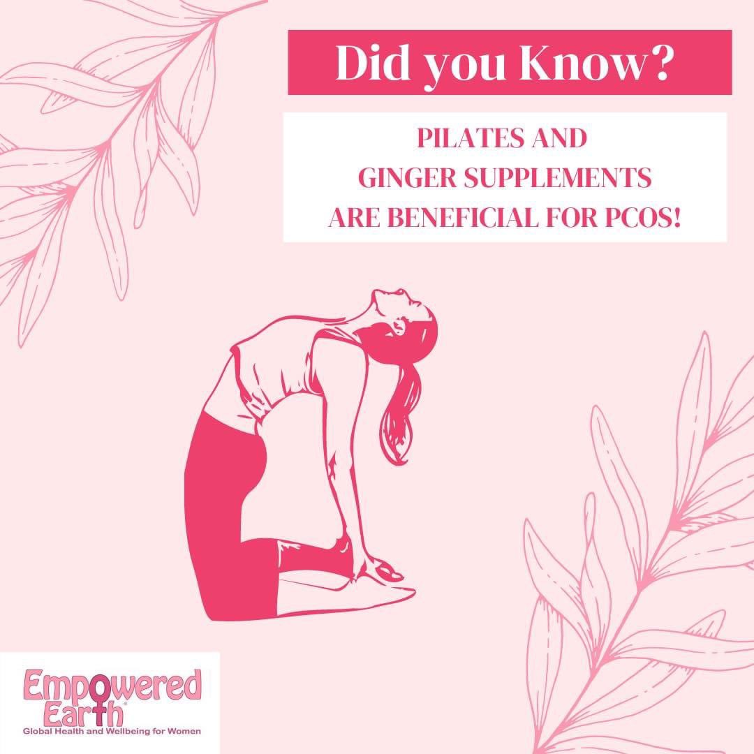 Did you know that pilates and ginger supplementation can have a beneficial effect on ovarian function and can improve the status of patients of PCOS?  (B. Bonab, 2020)

#pcos #infertility #endometriosis #pcosweightloss #weightloss #pcosawareness #pilates #gingersupplements