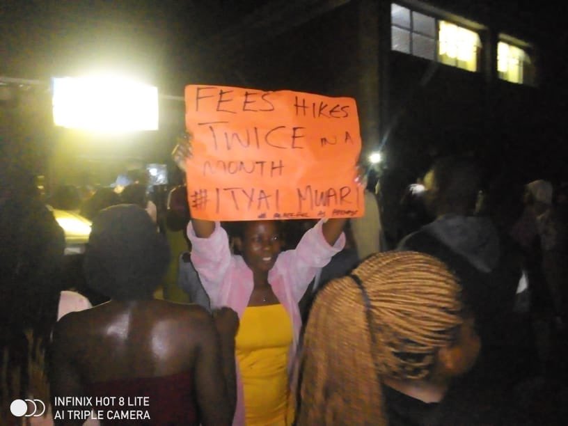 sstzimbabwe's tweet photo. Students at the University of Zimbabwe are protesting over fees hikes this late. The institution has hiked fees for the second time since January.They are running at par with inflation and not civil servants salaries, the kids are now protesting when they should be studying. https://t.co/HGcLu4jePf