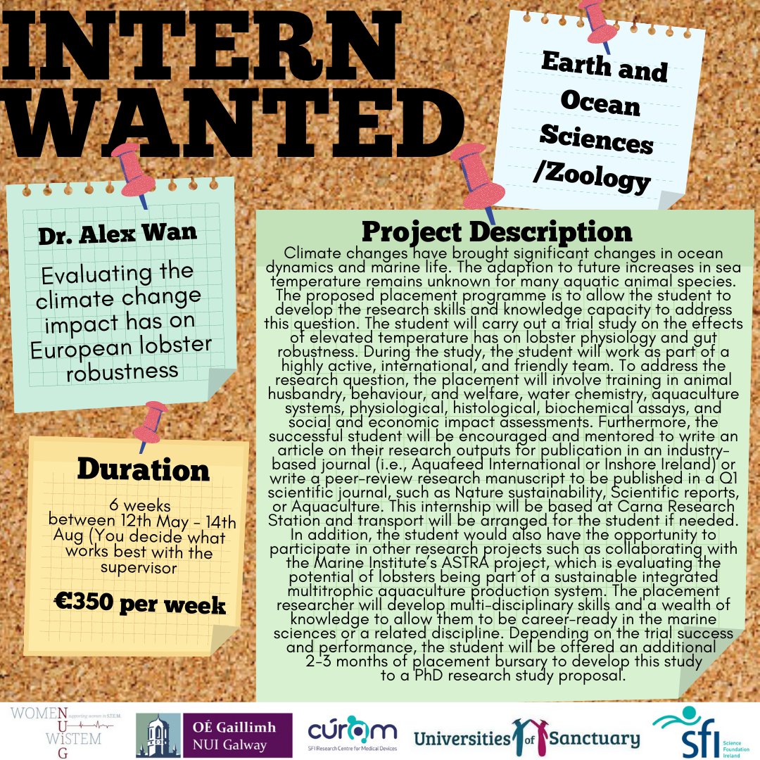 Going to be a busy summer in 2022! Exciting to have a new team member on board.🦞🦞😙 <a href="/wistemnuig/">WiSTEMNUIG</a> 
 <a href="/RyanInstitute/">Ryan Institute @ University of Galway</a>  <a href="/ResearchNUIG/">Research NUI Galway</a>