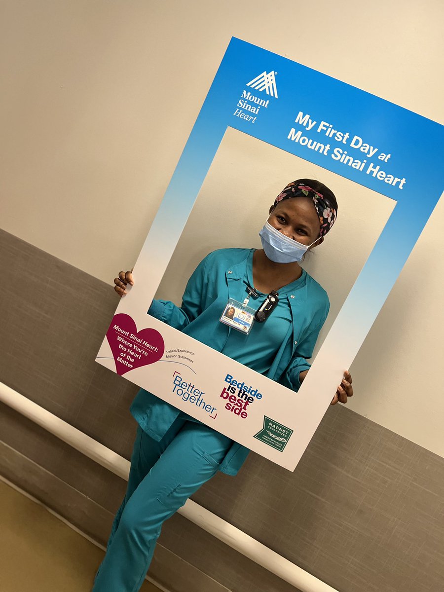 IntrepidRN_NYC's tweet photo. We welcome a “new” face to #MSHeart’s #CSICU it’s “official”. You’re #heartofthematter , #bedsideisyourbestside Josephine Agyei !!! https://t.co/NX8OodPO5x
