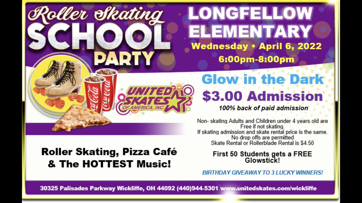 LongfellowElem3's tweet photo. Skating Party this Wednesday! https://t.co/rlr5sOrRXh