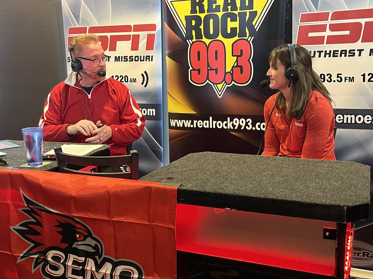 SEMOESPN's tweet photo. We enjoyed having @SEMOTennis on the Coaches Show today! Find the full show video stream replay on our SEMO ESPN YouTube page. https://t.co/lyAEzlUkJn