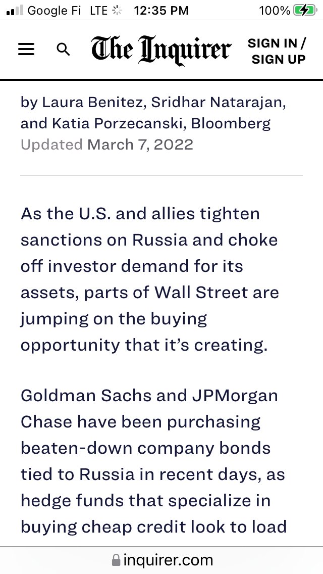 spookymcleod's tweet photo. @jpmorgan Dimon’s little lecture on how US policymakers need to “turn up sanctions” rings hollow while he buys Russian corporate bonds. https://t.co/F4Z6ZDLJVA