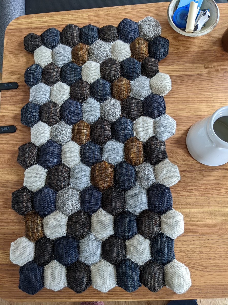 aepasek's tweet photo. Still working through the #SCMS22 panels in my queue (thanks to all who recorded!) but I have finished this quilt. Thoughts on compression codexes, tax software, Etsy logistics, speed listening, and convenience store economies are all seamed in (the baby will have weird dreams!) https://t.co/Z2IXRwxGRF
