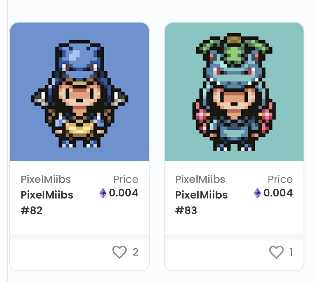 ⭐️ PIXELMIIBS POKEMON EDITION⭐️

What are you waiting for?
Don't miss this opportunity to get your now?  🔥💧🌱

opensea.io/collection/pix…

<a href="/opensea/">OpenSea</a> <a href="/nft/">NFT</a> #nft #pixelart #nftcollector #nftartists #nftcollection #nftgallery #nftmeme #nftdrop #nftart #nftartwork #nftmagazine