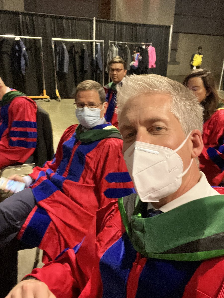 “Graduating” with <a href="/JeffKuvin/">Jeff Kuvin</a> and my fellow Board of Trustees members at #ACC22.  Congrats to <a href="/ditchhaporia/">Dipti Itchhaporia, M.D., MACC , FAHA, FESC</a>, Ed Fry, <a href="/Dr_BowTie65/">Dr Fred</a>, and <a href="/DrJRums/">John Rumsfeld</a>!