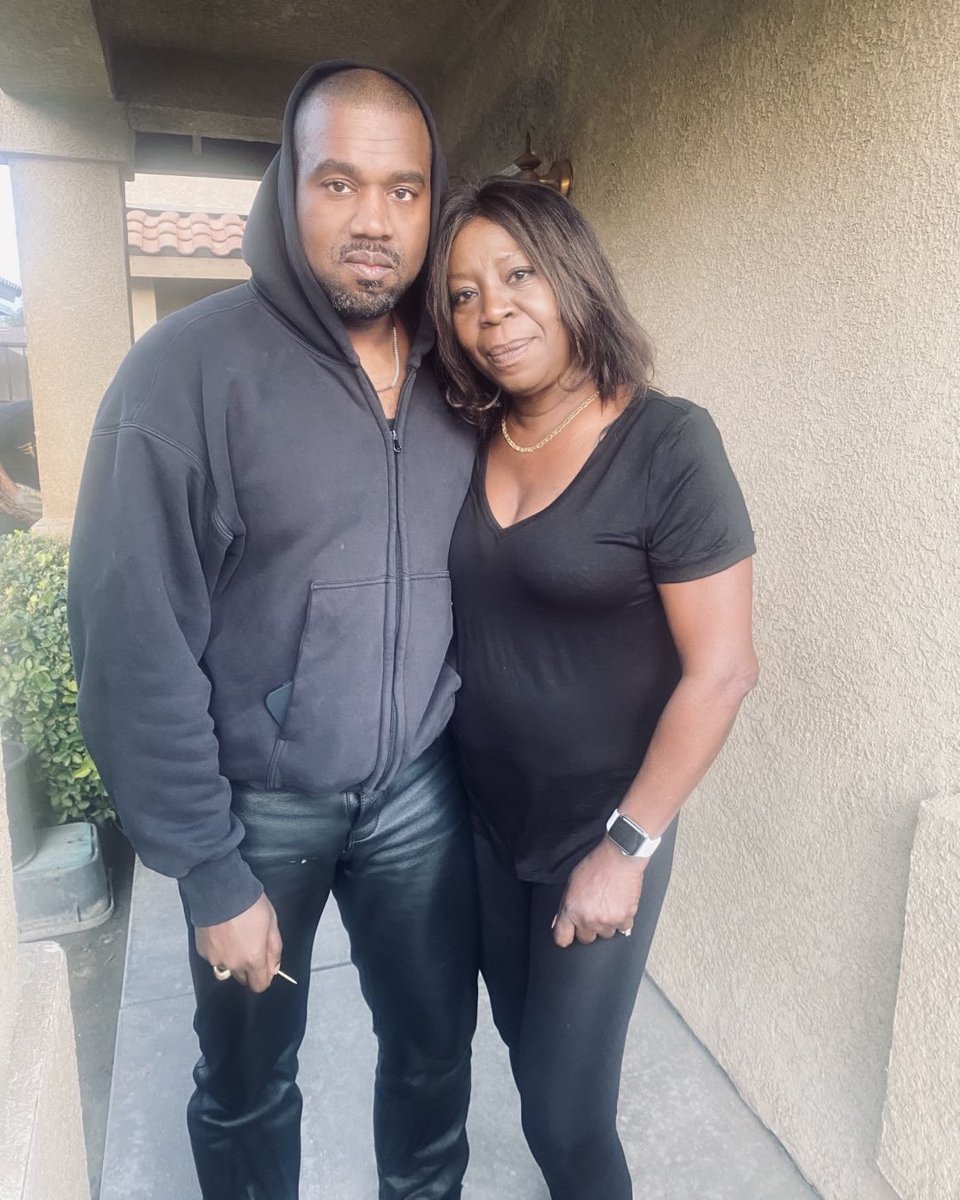 parisaintshop's tweet photo. Ye with his cousin yesterday (4.3.22) https://t.co/ma13YwLYqI