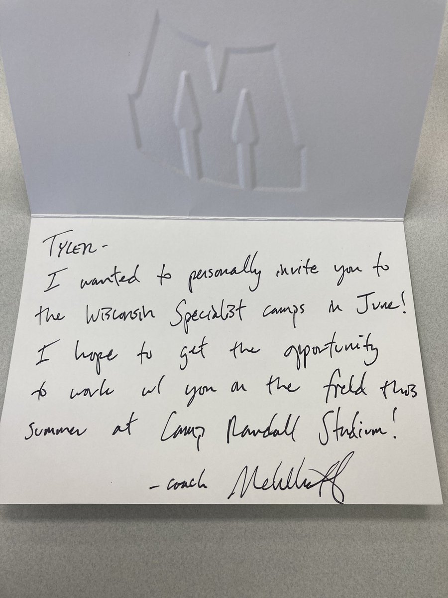 Tylerjustyler's tweet photo. I want to thank @BadgerFootball and @tmehlhaff10 for personally inviting to a specialist camp in June, thank you so much for the opportunity https://t.co/z6ouKZ2Oyl