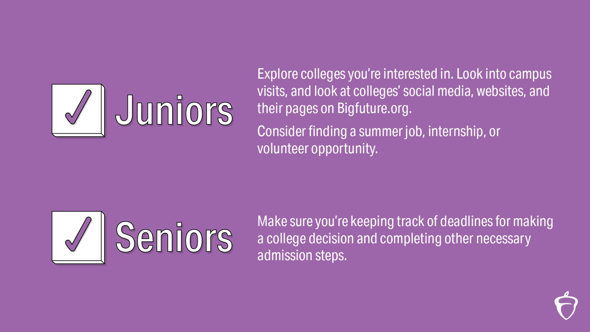 CollegeBoard's tweet image. Your college planning checklist for April is here! ☑️