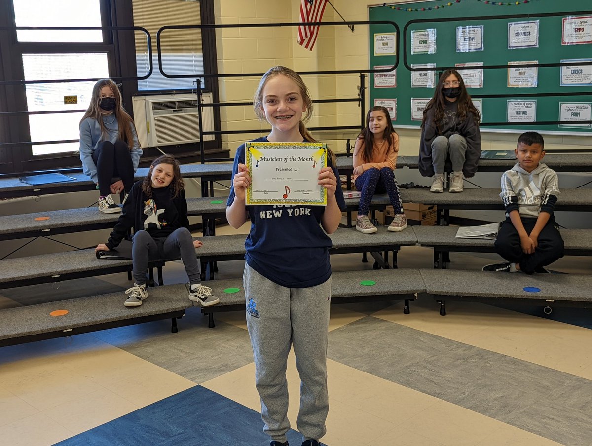 PrincipalEES's tweet image. Congrats to our March Musician of the Month MacKenzie! @DrJChristie9 @esm_csd @TremontPhysEd