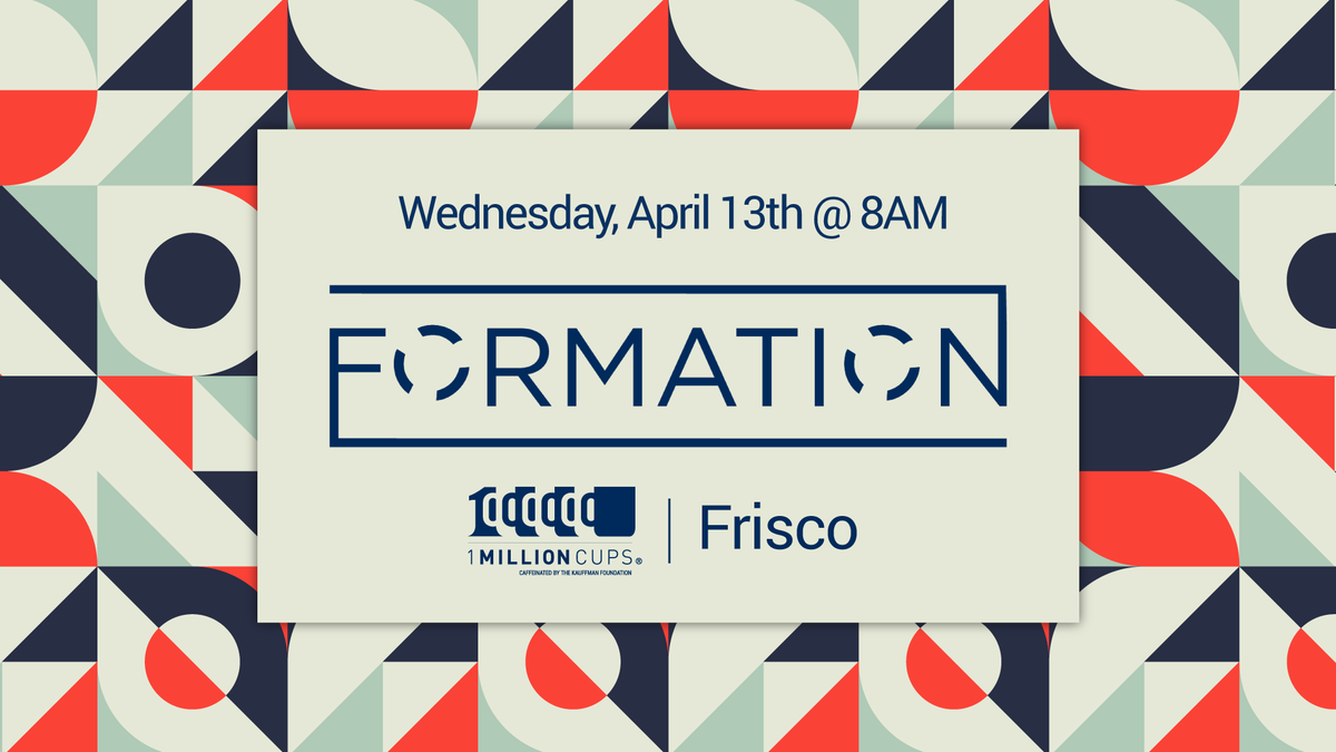 Join us next Wednesday, April 13th 2022 as 1 Million Cups returns to <a href="/thestarinfrisco/">The Star In Frisco</a> at Formation from 8AM - 9AM. Space is limited, so RSVP today: meetup.com/1-Million-Cups…
