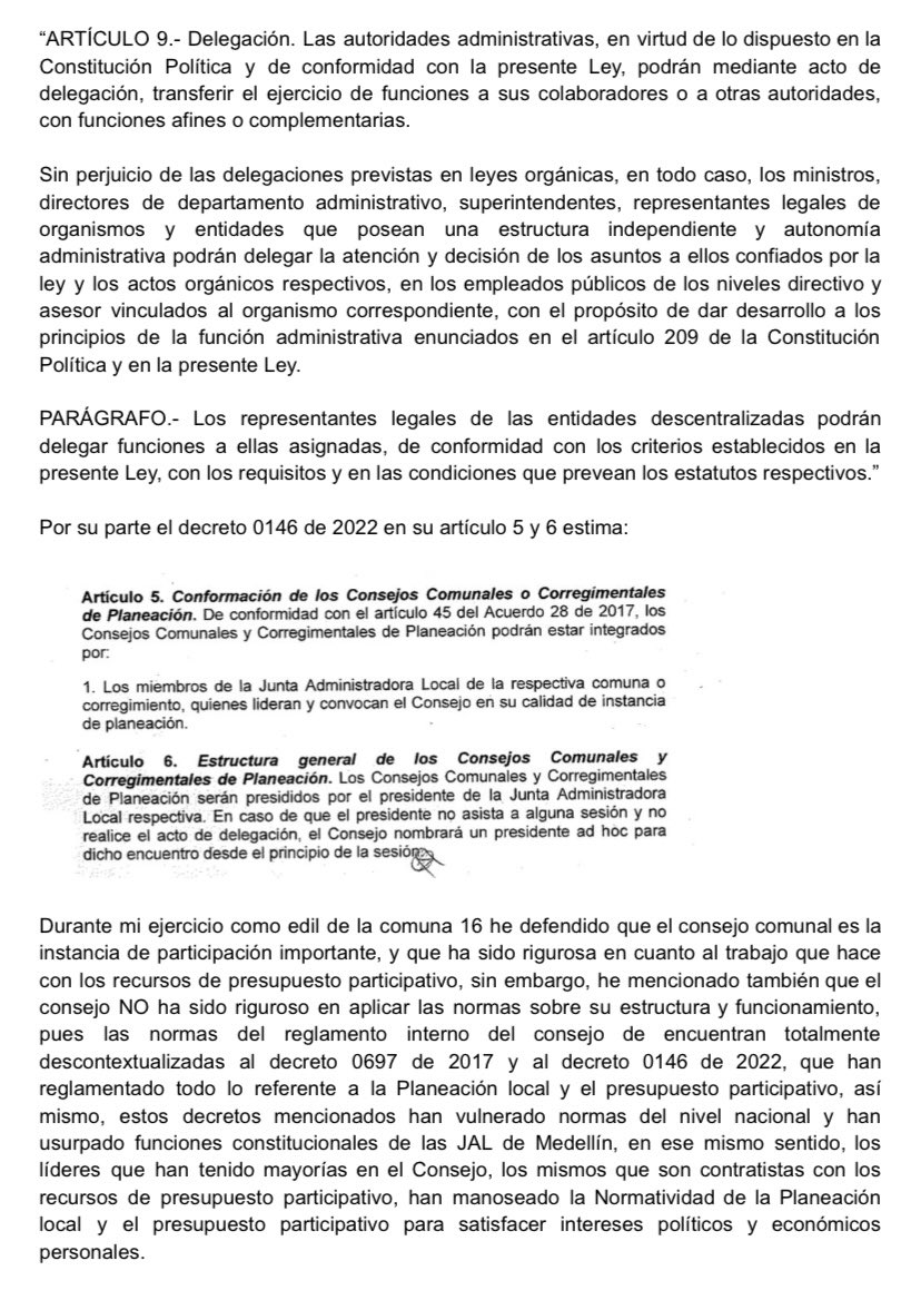 16_jal's tweet photo. @ConsejoC16 @ComunasMed @berriojuangui @QuinteroCalle @AlcaldiadeMed Comunicado Edil Santiago Gómez Ospina debido a los hechos ocurridos en plenaria de Consejo Comunal del día 30 de marzo de 2022. https://t.co/006i0PSYfv