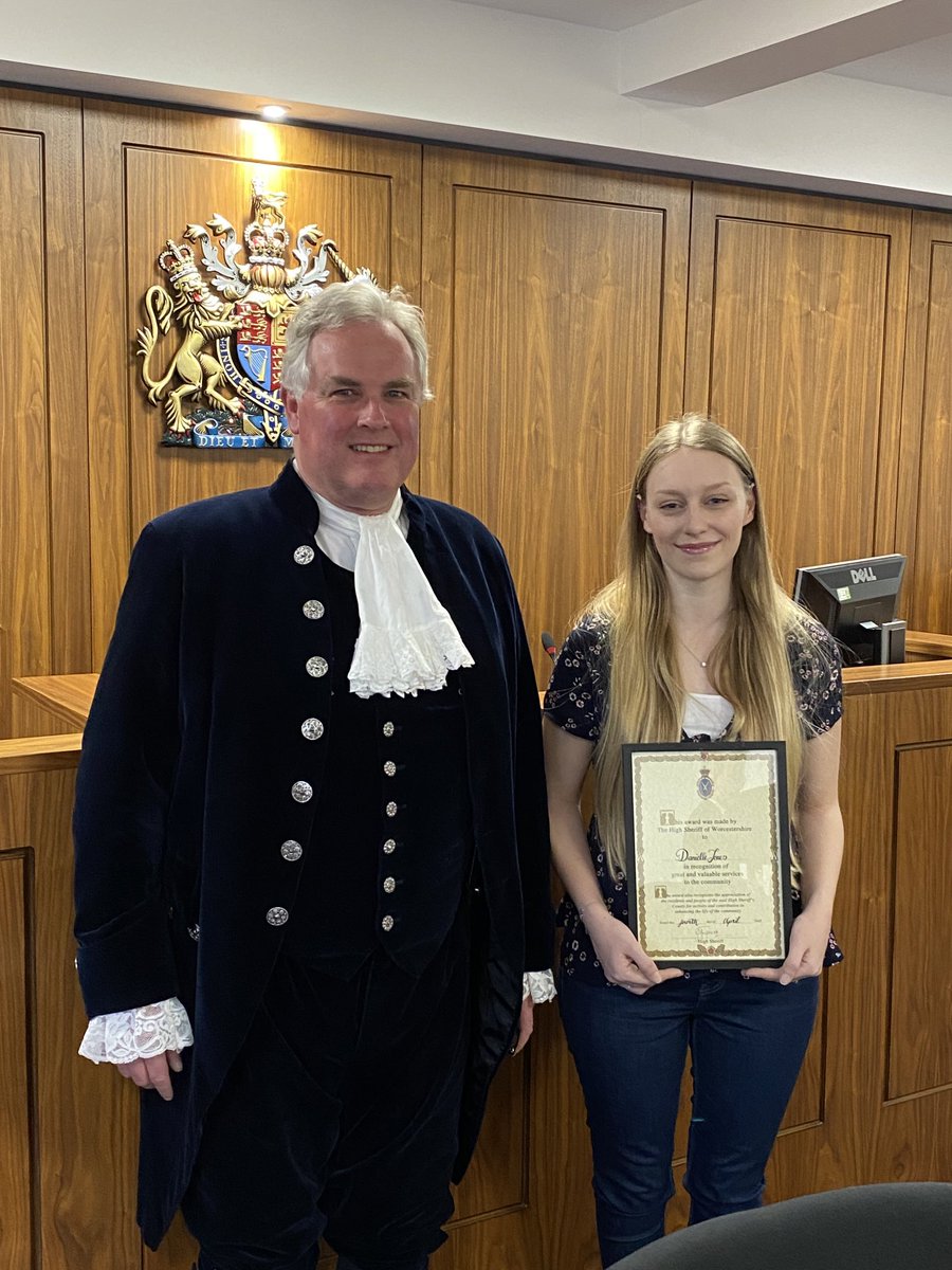 High Sheriff of Worcestershire (@hsworcs) on Twitter photo Delighted to present the inaugural High Sheriff of Worcestershire’s Prize to the top student 2021, Danielle Jones, <a href="/LawUniWorcester/">School of Law</a> Many congratulations and best of luck in your legal career ahead!
#legalcareer
#universityofworcester
#highsheriffawards Delighted to present the inaugural High Sheriff of Worcestershire’s Prize to the top student 2021, Danielle Jones, <a href="/LawUniWorcester/">School of Law</a> Many congratulations and best of luck in your legal career ahead!
#legalcareer
#universityofworcester
#highsheriffawards