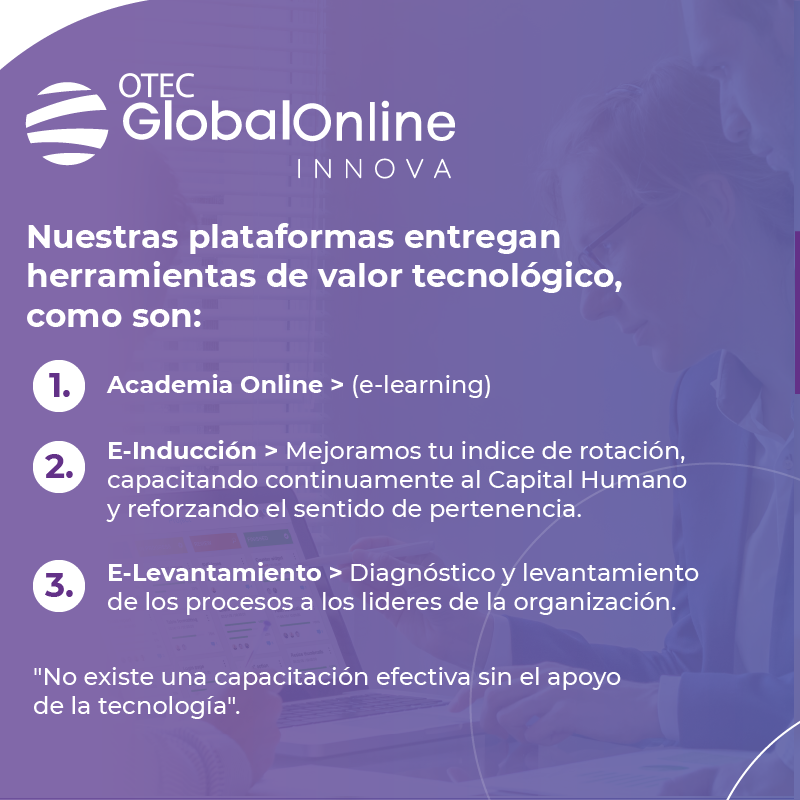 OtecGlobal2022's tweet photo. Nuestras plataformas entregan herramientas de valor tecnológico!!!
#elearning #induccion #capitalhumano #Tecnologia https://t.co/ZZMgo79qwT