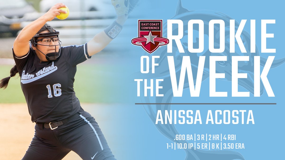 ECC Softball Rookie of the Week - Anissa Acosta, @CSIDolphins bit.ly/3x4lDXh
