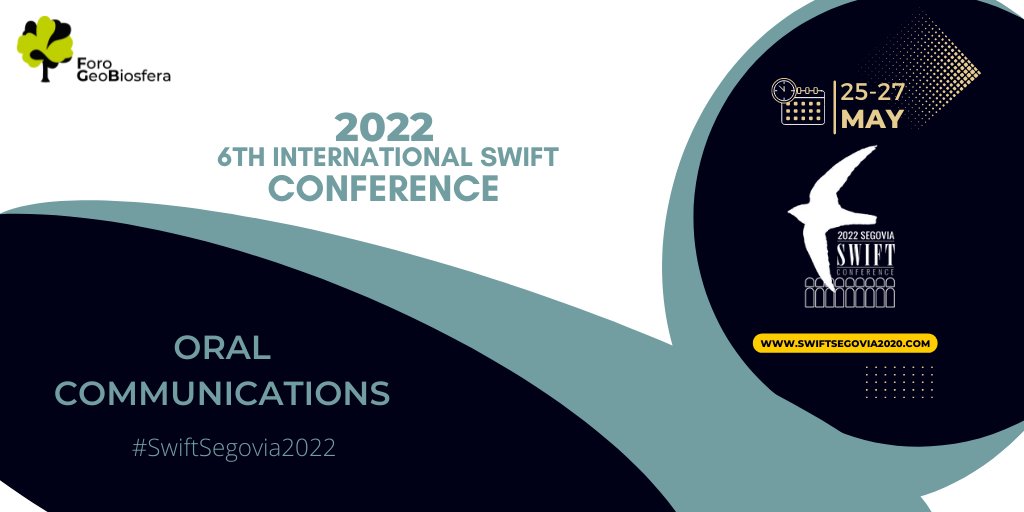 ForoGeobiosfera's tweet photo. Do you want to know the oral communications that will take place within the 6th International Swift Conference? Info: https://t.co/flrnhbk8xm #SwiftSegovia2022 #Swifts #Vencejos #Segovia #Forogeobiosfera https://t.co/WFrgJ5EhOS