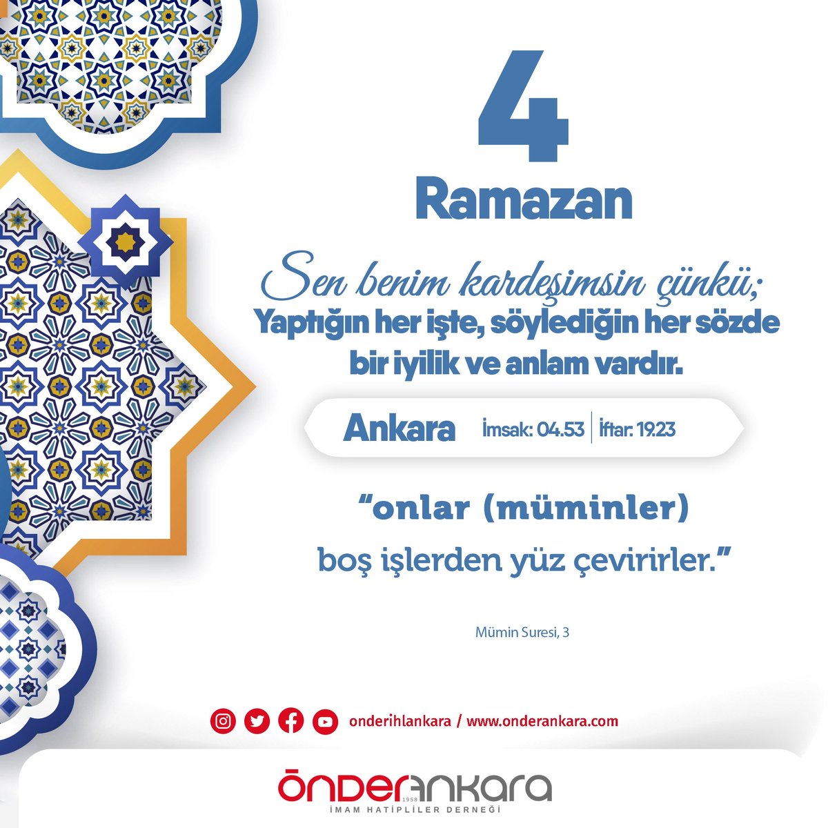 Kardeşim,
Söylediğin her sözde ve yaptığın her işte Allah rızasını taşı ki kardeşliğimiz daim olsun.
#senbenimkardeşimsin
#önderihl
#önderihlankara