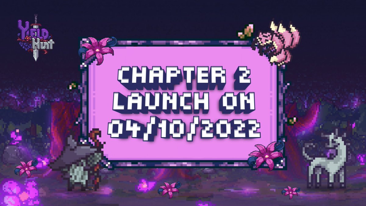YieldHuntAVAX's tweet photo. 04/10/22 - CHAPTER 2 LAUNCH DATE

Yield Hunt Chapter 2 will begin on April 10th, 2022.
Almost all features will be available, NFT mints, Pet mints, Gamble mints.

On April 6th, we'll be launching a testnet version of the game for the latest tests.

See you soon,
Yield Hunt Team. https://t.co/S38E0CUJe4