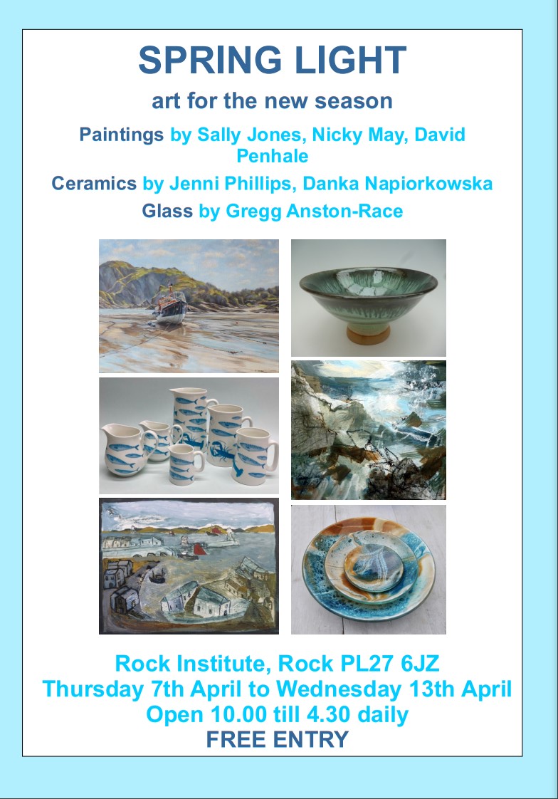 I've just spent the evening getting my artwork packed up ready for taking over to Rock. Almost finished - yay!  It really does make me think spring is here - even if it feels freezing! Hope you will be able to visit us - it'd be great to see you.