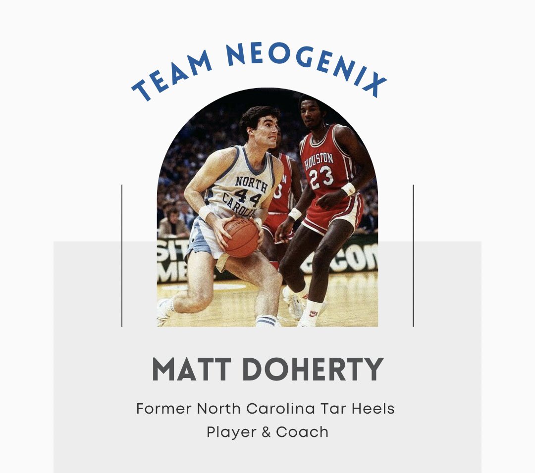 In honor of tonight’s Championship game, UNC vs. Kansas, we’re highlighting one of our #teamneogenix ambassadors, Matt Doherty!!!

Matt not only played basketball at UNC and was a part of the 1982 National Title team, he later coached the Tar Heels from 2000-2003!!