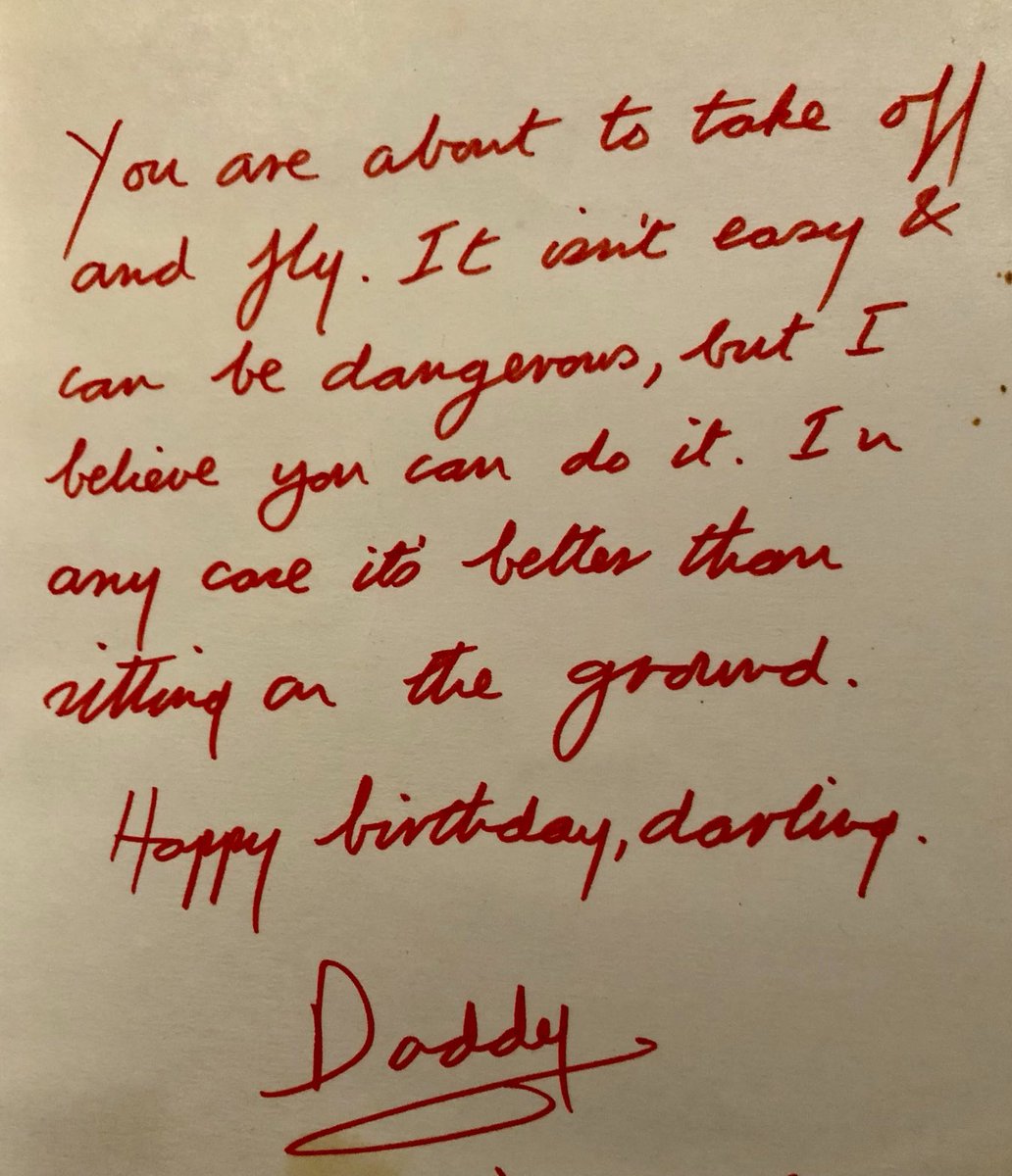 Ahh, just going through an old album &amp; came across the 21st birthday card from my Dad.