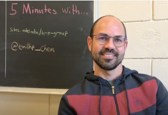 Check out the first installment in our new '5 Minutes with...' @YouTube series that highlights members of our @ChemistryUD community! First up is Prof @EmilHP_Chem! This project & series is spearheaded & hosted by the delightful Prof. Eric Bloch! youtu.be/zNvLAGFlbyI