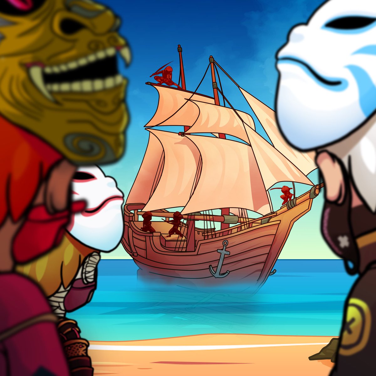 kamakura_nft's tweet image. Shinobis from Kamakura village are gearing up and about to sail to @opensea  🥷🥷