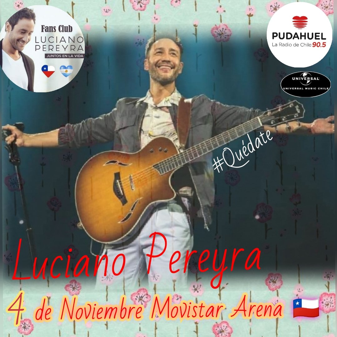 PaolaDazlvarez1's tweet photo. Lindo inicio de semana 🌻 🍀 😊 
@RadioPudahuel 
Y que no falte la canción #Quedate 🎶de @LucianoPereyra💞💞 y @alexoficial 
Somos @Juntosenlavida 🇨🇱🇦🇷
Saludos 
@NicoGaribotti 
@bizarrolivecl  @UMusicChile 🙌🍀☺☺☺🙌🙌🙌☺☺ https://t.co/vYds1vVbT5