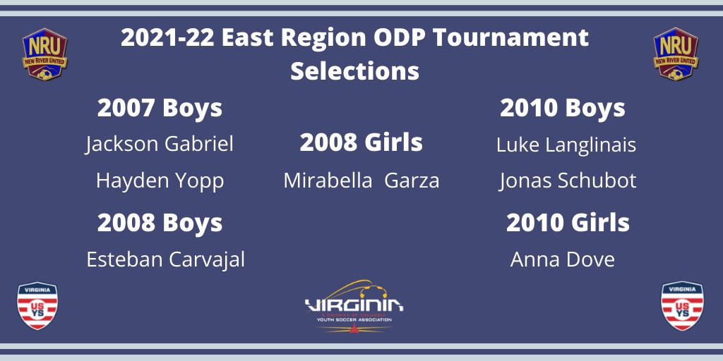 Congrats to our East Region ODP Tournament Select Players! ⚽️🤛👏😀 #GoNRU!