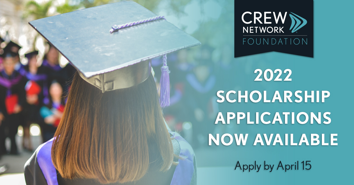 The countdown is on! Only 10 days left to apply for a 2022 Foundation #scholarship. Apply today for $5,000 USD, two years of #CREW membership, access to a #mentor program and the full #crewconvention experience in #chicago: bit.ly/37JDC8m
#crewomen #chooseCRE