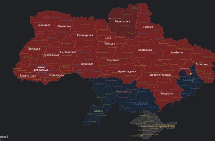 RWApodcast's tweet image. Air raid alarms in Ukraine tonight, explosions reported in Kharkov and Dnepropetrovsk. Not getting much visual confirmation of anything since the Ukrainian authorities started jailing people for posting pictures &amp;amp; videos of war damage.