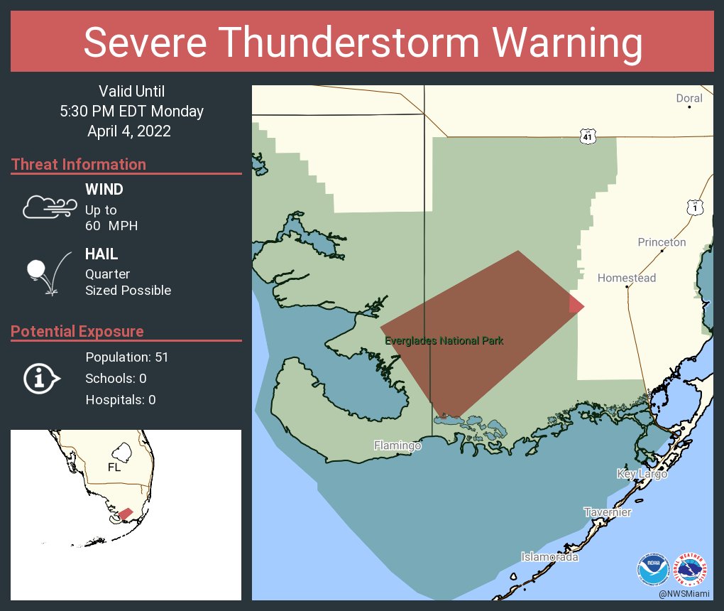 NWS Miami on Twitter "Severe Thunderstorm Warning including MiamiDade