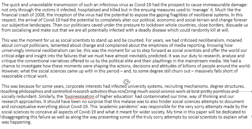 Firstly, we're delighted to share our keynote speaker, Professor Dan Briggs (@lockdownstudy) , abstract for his fascinating paper 'Academic pandemic: Some insights into the sorry efforts made by the social sciences during Covid-19' #criminology #postgradsandpandemics