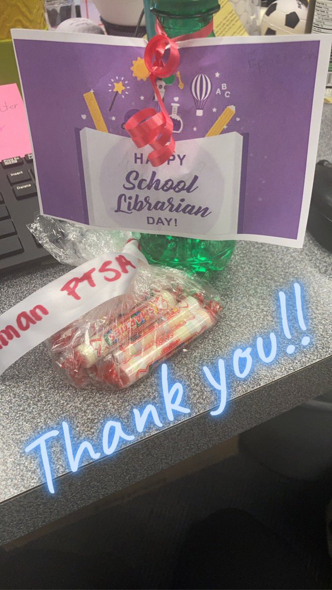 THSLLC's tweet photo. @THSPatriotsClub Thank you for the treat for #NationalLibraryWeek I truly appreciate your thoughtfulness! ❤️ @jenepperson https://t.co/idroiviimx