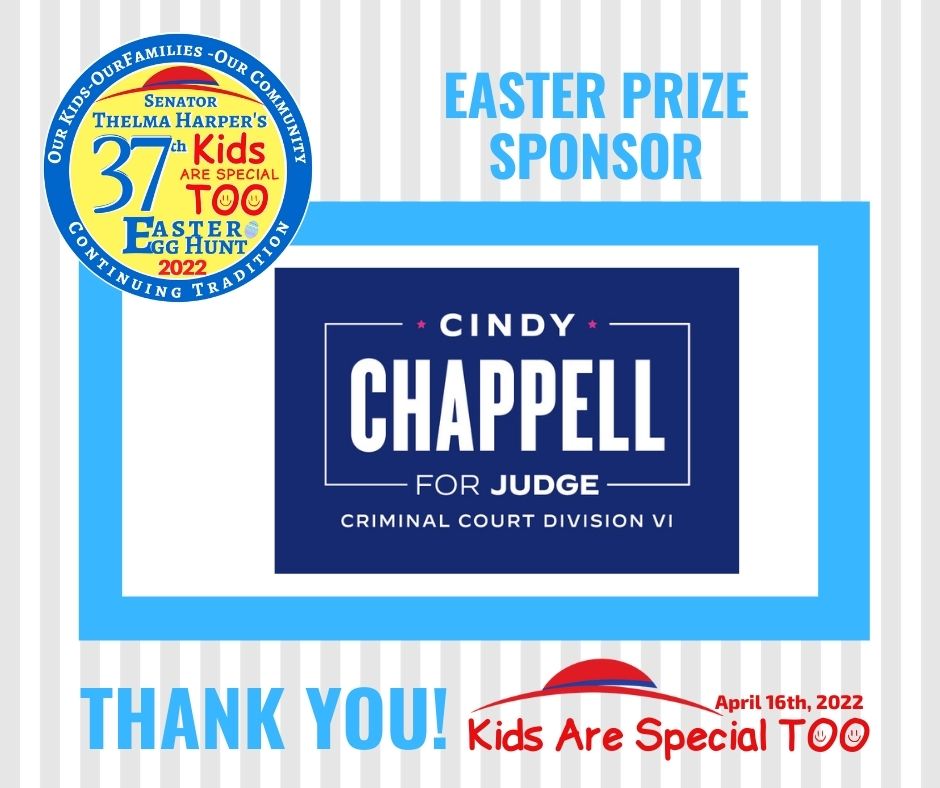 Team4Harper's tweet photo. #HatsOff and thank you to @chappell4judge for Criminal Court Judge for becoming one of our #EasterPrize Sponsor π #KidsAreSpecialToo #HarperHighlights https://t.co/F8bgyWGsHR https://t.co/cbeho7jsbL