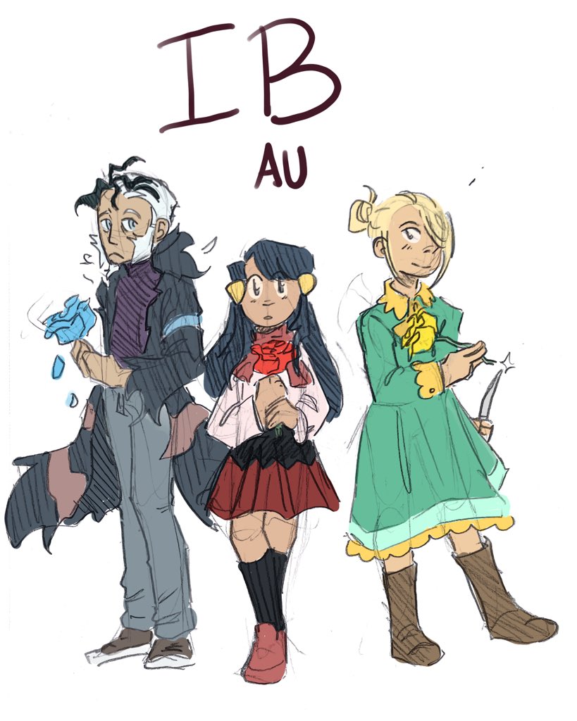 easternCriminal's tweet photo. I was looking at fanart for ib cuz the remake comes out soon and something about Garry felt familiarโฆ #ib #pokemonlegends #pokemonlegendsofarceus #submas #ingo #wardeningo #volo https://t.co/Ure42o8sZH