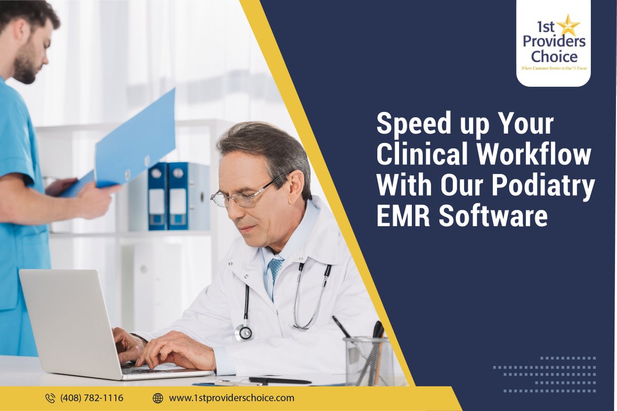 Optimum efficiency is a hallmark of 1st Providers Choice Podiatry EMR software. It only takes one click to access the patient's information on any screen. Get it today by calling us at 480-782 -1116. You can also get a free demo at  https://t.co/MyWY03146O https://t.co/V9F6C0o9uc