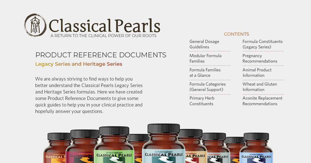 classicalpearls's tweet photo. Practitioners! Do you know about our selection of quick reference documents for using our formulas? You can find answers to frequently asked questions like pregnancy recommendations, which formulas contain animal ingredients, and wheat/gluten information. https://t.co/vhbGCQGnun https://t.co/rCRQPzY0fL