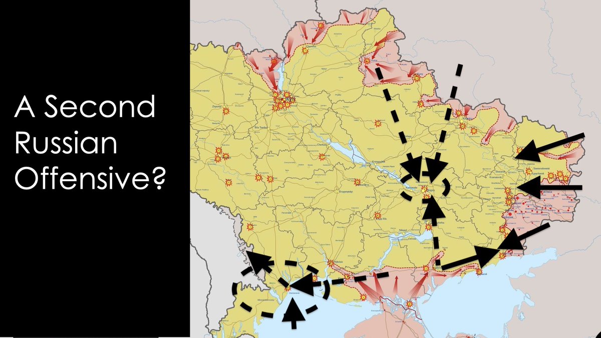 RU still wants Odesa...and more.I believe the plan is "hold in the east, move S from Kharkiv and Izyum, link Mariupol w/ Donetsk S of the Dnieper, move N toward Dnipro, attk from the sea, & move further W to Odesa...& beyond? Here's an imprecise operational sketch: 5/