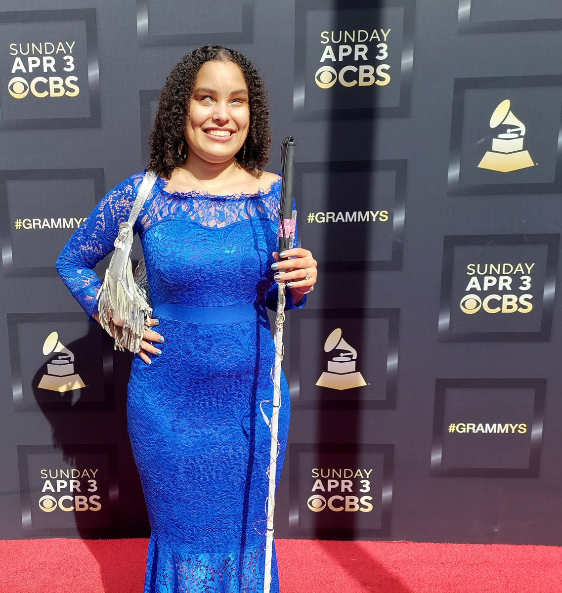 PreciousPMusica's tweet photo. I had such a blast repping #disability at the #Grammys with #RAMPD! @rampdup We out here changing the world together, one step at a time! #stepandrepeat  #Grammys2022  @RecordingAcad  @lachimusic  @4wheelcity  Photos show us posing  on the #RedCarpet https://t.co/wtBDdDuVsH