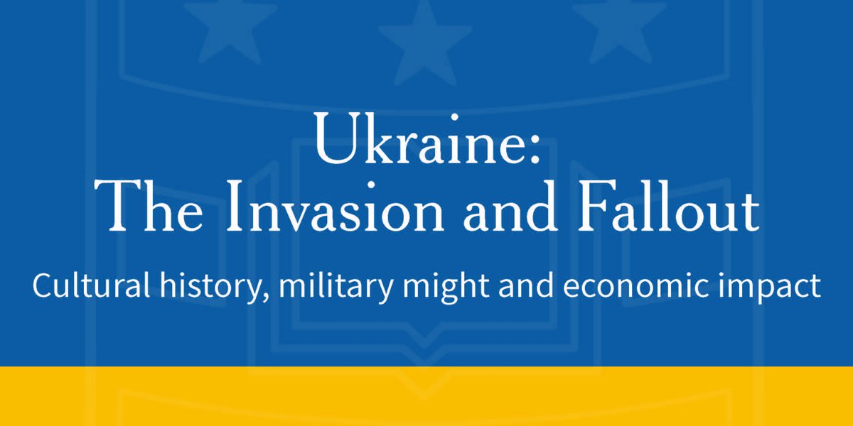 washuolin's tweet photo. Join Olin for a conversation among three university experts on cultural history, military might and economic impact on Wednesday, April 6 at 11:30 a.m. CT in-person at the Emerson Auditorium and Frick Forum and virtually on Zoom.

Register now: https://t.co/KBxzlkpMAW

#Ukraine https://t.co/XameBwrCgO