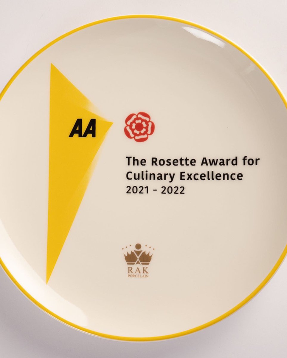 We’re very happy to announce that we have been awarded an AA Rosette for Culinary Excellence. Congratulations to Head Chef Sam and his team and to Robbie and the front of house. Additionally we have the AA 4* for our accommodation, well done Lisa.