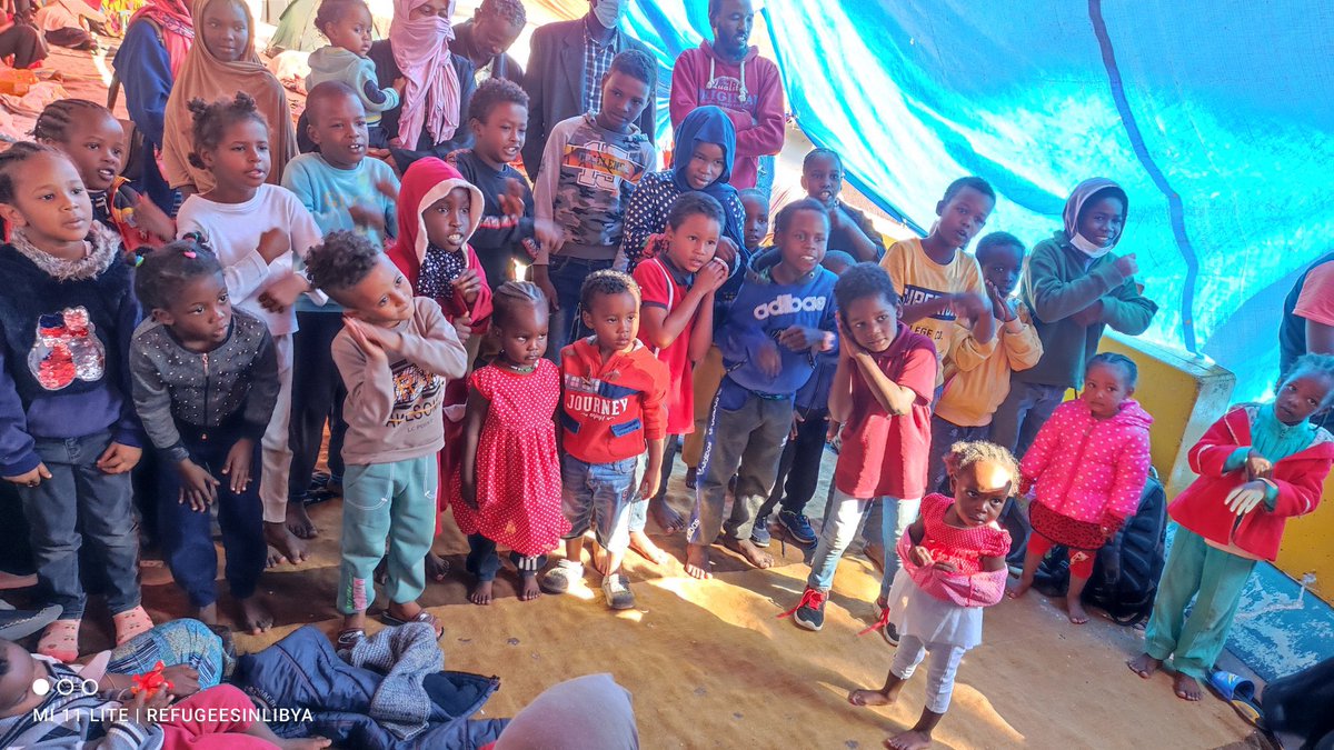 RN_LIBYA's tweet photo. #Refugees_in_Libya 
Children and women in militia prisons in Libya 
@Refugees 
#EU
How do you convince this kids when they grow up that Asylum is a human right 
#EVACUATEREFUGEESFROMLIBYA https://t.co/ezbDlz8A9a