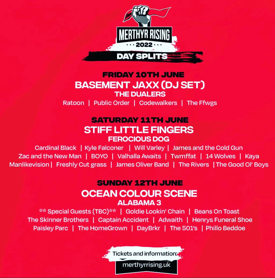 Confirmed for main stage on Sunday for <a href="/merthyrrising/">Merthyr Rising 🚩</a> CANNOT WAIT!!!!!