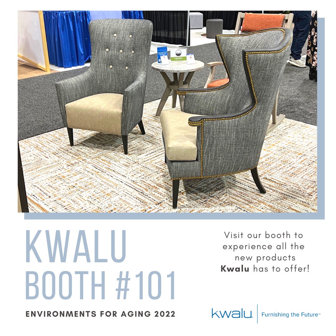 The Exhibit Hall is open from 9:30-11 AM Tuesday. Please stop by. #Furnishingthefuture #kwalufurniture #seniorlivingfurniture #EFAcon