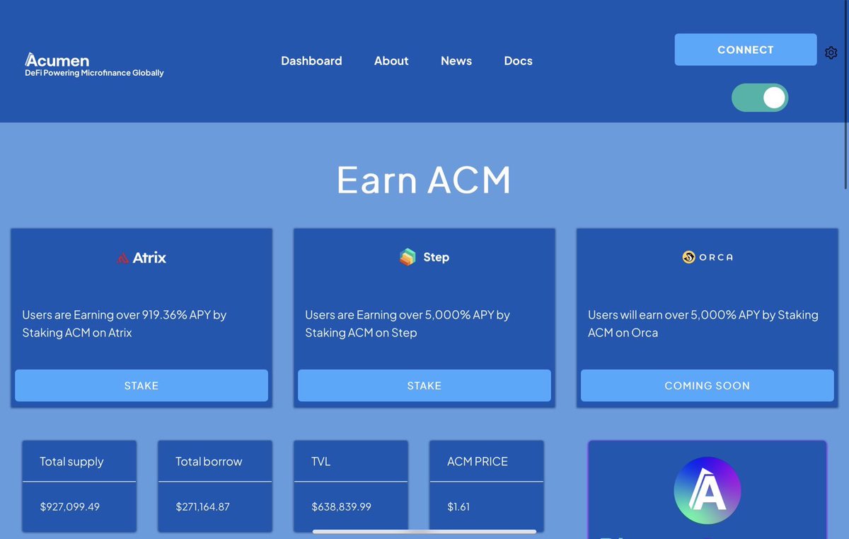 acumenofficial's tweet photo. We´ve created the nightmode button on our interface that allows you to make colors lighter by switching it on our website. The main one is still dark but you now have an option for lighter version. Check it out: https://t.co/MiU7gyKcAO