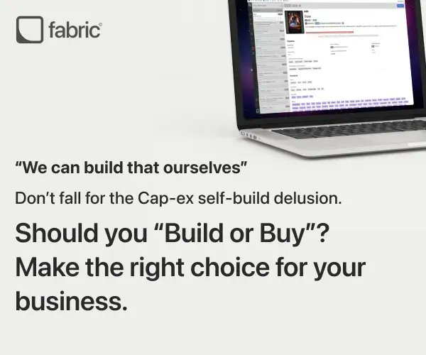 To build or to buy, that is the question...

This fantastic article in which our Editorial Lead Andrew Holland examines the Build or Buy dilemma can be found at fabricdata.com.

#buildorbuy #softwaredeveloper #mediatech #technology