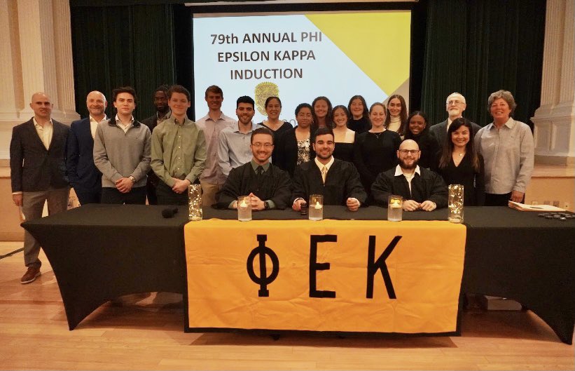 chrismarielle1's tweet photo. Last Friday, April 1st, we celebrated the induction of 21 Phi Epsilon Kappa members and recognized the distinguished service of three MC Kinesiology Alumni. Congratulations, we are proud of all your efforts! ๐๐ค๐ #honorsocietyinduction #AlphaEta @KinesiologyMC @PEKFraternity https://t.co/zQeXrAvo1Y