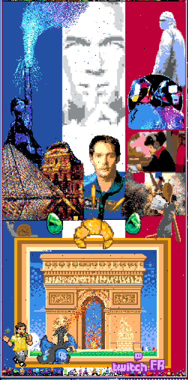 <a href="/AREtoiles/">Etoiles</a> [TERRITOIRE FRANÇAIS FINAL]

Merci à l'équipe de r/placefrance pour leur travail phénoménal sur la grille, à <a href="/Kammeto/">Kameto</a> et tout les streamers pour leur soutien, et puis enfin à toute la communauté francophone.

On a fait du bon travail.